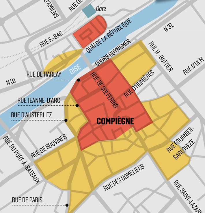 Plan stationnement payant  Compiègne