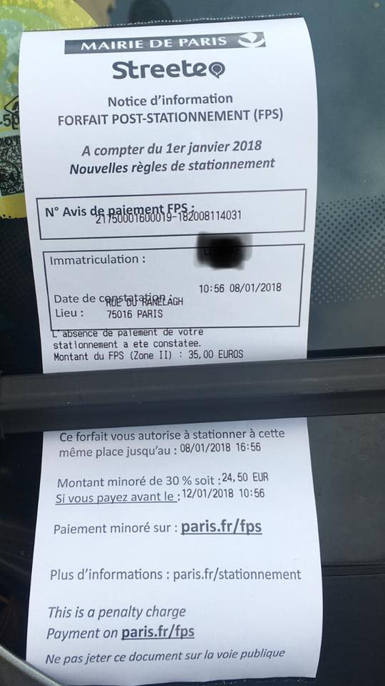 ancienne notice information FPS Paris 2018